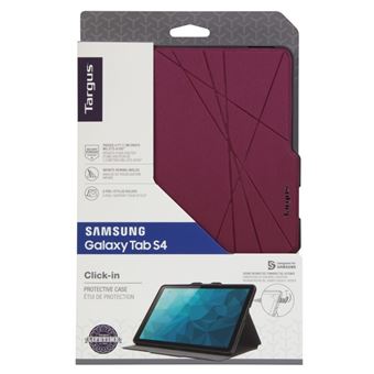 Targus Click-In - Étui à rabat pour tablette - polyuréthane, cuir artificiel - myrtille - 10.5&quot; - pour Samsung Galaxy Tab S4 (10.5 &quot;) - 1