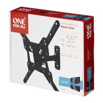 ONE FOR ALL WM2441 Support mural inclinable et orientable a 90 pour TV de 33 a 140cm 13-55