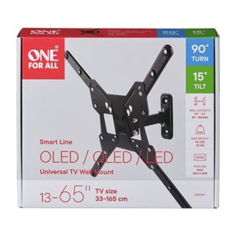 ONE FOR ALL WM2441 Support mural inclinable et orientable a 90 pour TV de 33 a 140cm 13-55