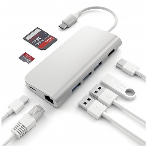Satechi Aluminum Multi-Port Adapter Station d'accueil (USB-C) 100Mb LAN