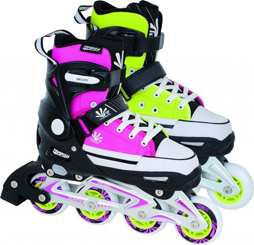 Tempish Magic Rebel filles Inlineskates rose taille / vert 29/32
