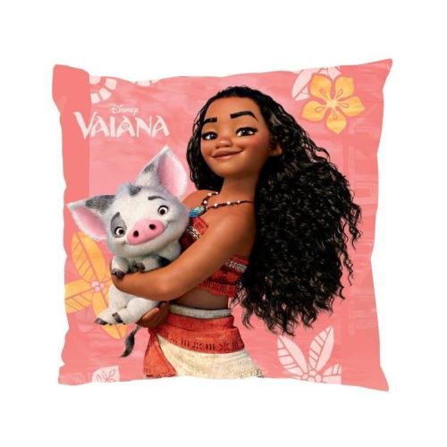 VAIANA Coussin imprimé - 35 x 35 cm - Orange corail