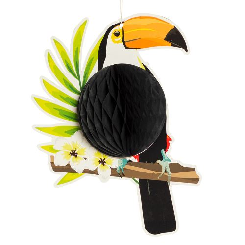 Boland toucan à décor alvéolé 25 cm papier noir