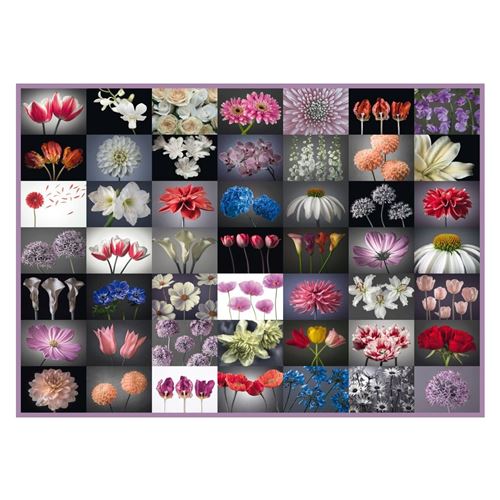 Puzzle 2000 Pièces : Collage Fleurs, Schmidt Spiele