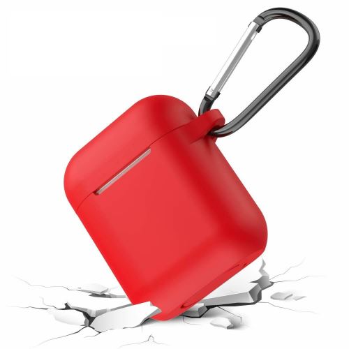 Housse de protection en silicone pour Apple AirPods 2 - Rouge