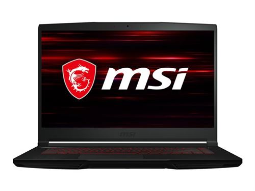 MSI GF63 10SC 079XFR Thin - Core i5 10300H / 2.5 GHz - DOS - 8 GB RAM - 512 GB SSD NVMe - 15.6 1920 x 1080 (Full HD) @ 144 Hz - GF GTX 1650 - Wi-Fi, Bluetooth - zwart
