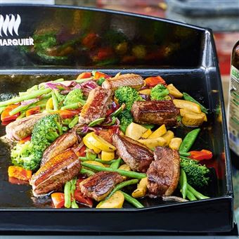 Plancha gaz Le Marquier Vintage Pure 375 Inox 7200 W Argent et Noir