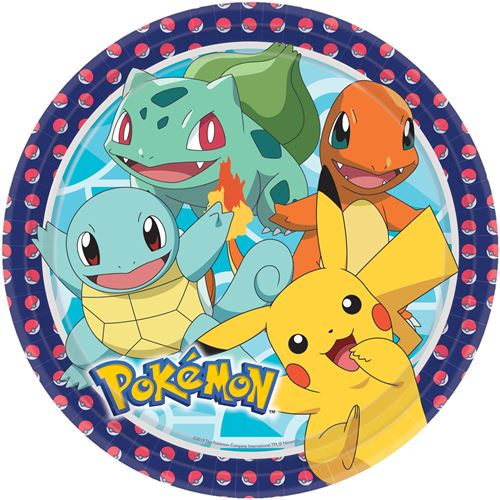 8 assiettes pokemon 23cm
