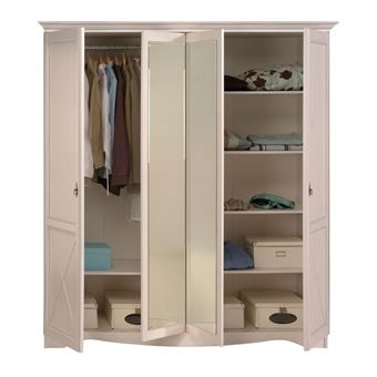 Armoire 4 Portes Marion Blanc Casse L 194 X P P 66 X H 205