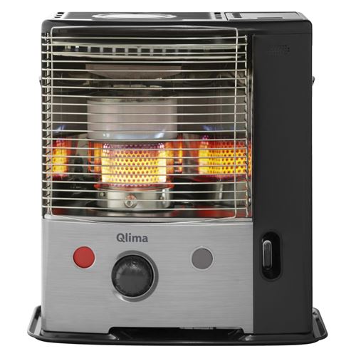Qlima Chauffage portable à paraffine Argenté et noir R8128 SC