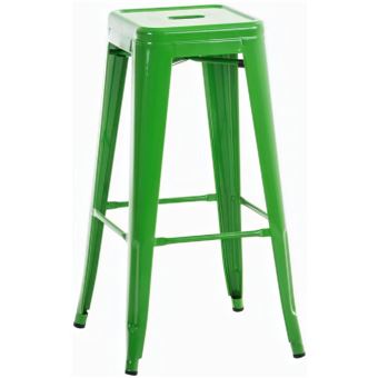CLP Tabouret de bar 100% en métal JOSHUA , Vert - 1