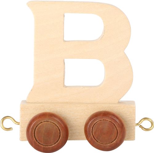 Small Foot chariot de train lettre B bois beige 5 x 3,5 x 6 cm