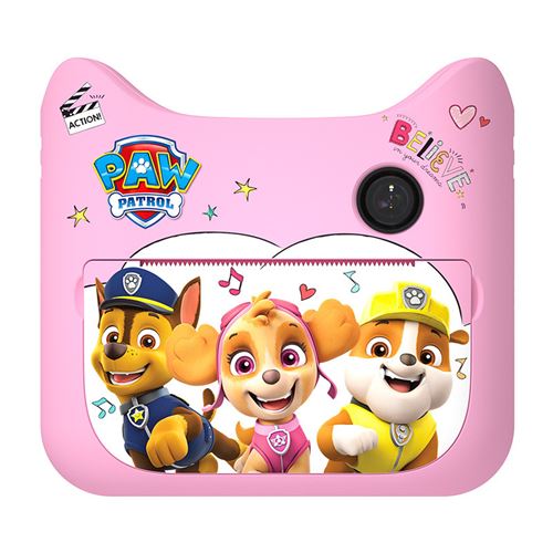Paw Patrol Appareil Photo Instantané Numérique Enfant, 2.4Pouces Écran IPS, Transmission WIFI ,32G TF Carte Rouge