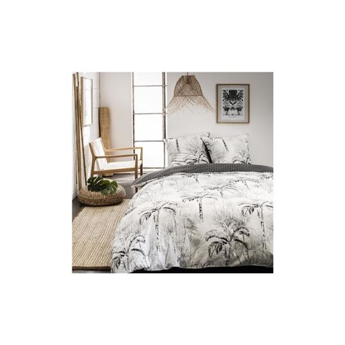 TODAY Parure de couette Sunshine 2.41 - 100% Coton - 220 x 240 cm - Blanc et anthracite