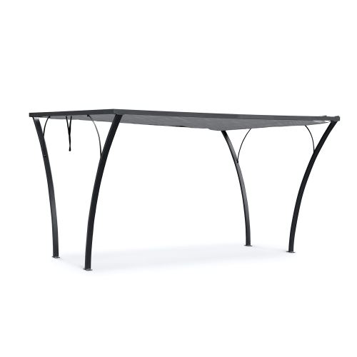 Blumfeldt Palazzo | Tonnelle pergola | 4x3m | Toit pliable en toile polyester | Étanche ert anti-UV | Structure alu noir | Toile Beige