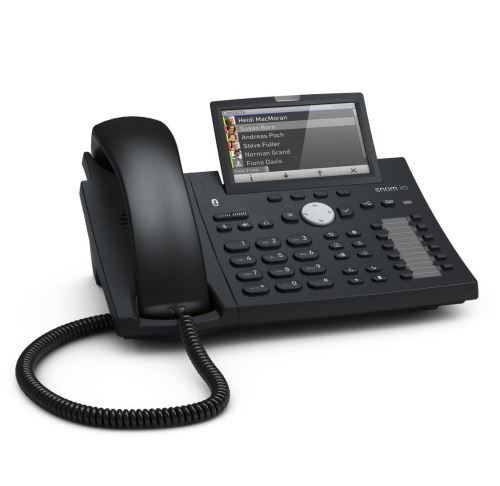 Snom 300 Desk Telephone D375 Couleur Voip / SIP Téléphone Bureau ; 4.3 Tilt Pouvoir Couleur À Haute Résolution D affichage, 12 Identités SIP, Le Port USB Commutateur Gigabit Bluetooth Ipv6 Hook Sensor Switch - Noir (Ref: 4141)