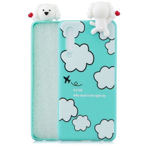 Coque en TPU impression de motifs de poupées mignonnes en 3D configuration des nuages pour votre Huawei P30