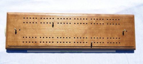 Masters Traditional Games Large Hand Made Cherry Cribbage Board