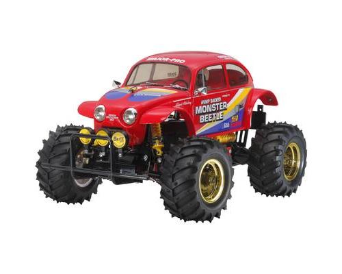 Monstertruck électrique Tamiya Monster Beetle brushed propulsion arrière kit à monter 1:10