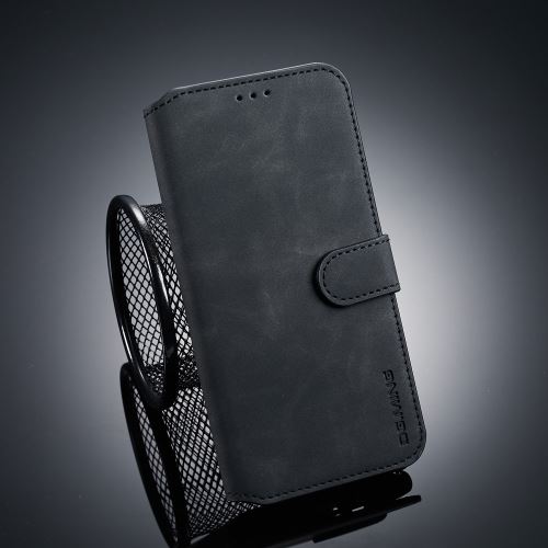 Etui en PU style rétro noir pour votre Samsung Galaxy J6 Plus