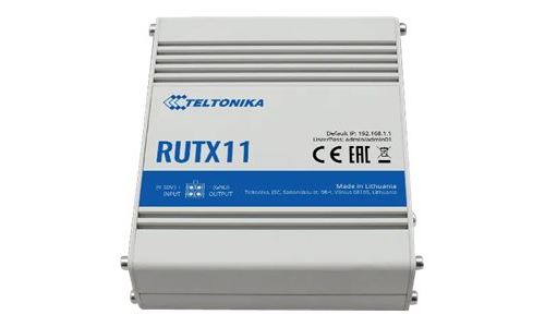 Teltonika RUTX11 - Draadloze router - WWAN - 4-poorts switch - GigE, 802.11ac Wave 2 - Bluetooth 4.0, 802.11b/g/n/ac Wave 2 - monteerbaar op DIN-rails