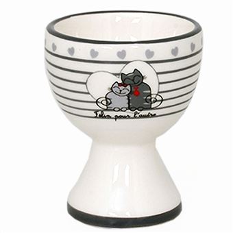 Coquetier En Ceramique Chats Amoureux Achat Prix Fnac