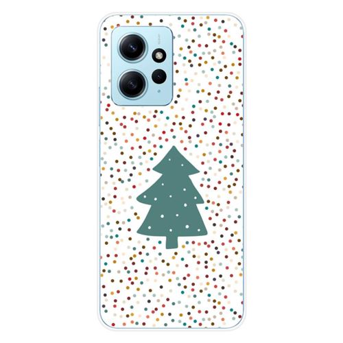 Coque en silicone imprimée compatible Xiaomi Redmi Note 12 4G NO Sapin de Noël