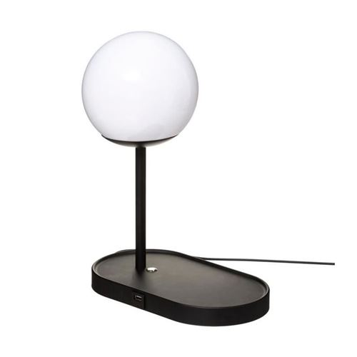 Lampe à Poser & Chargeur Colors 33cm Noir