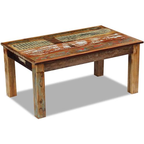 vidaXL Salontafel massief gerecycled hout 100x60x45 cm