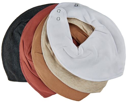 Pippi bib bandana junior poly-coton orange taille unique 5 pièces