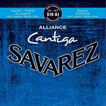 Savarez 510CJ Cristal Cantiga Tirant fort Jeu de cordes guitare classique