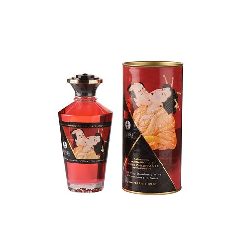 SHUNGA Huile Chauffante Vin Pétillant Fraise 100 ml