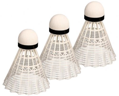 Jonotoys badminton navettes 8 cm 3 pièces blanc