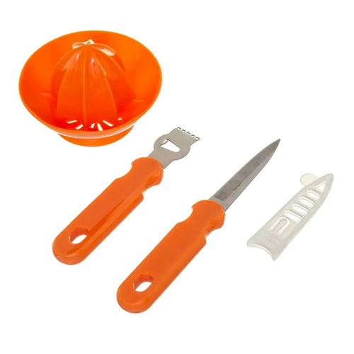 Paris Prix Orange Five Simply Smart - Set 3 Ustensiles De Découpe "Agrume" 22Cm