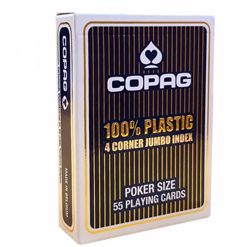 Copag 4 CORNER – 100% Plastique – jeu de 55 cartes – format poker – 4 index jumbo