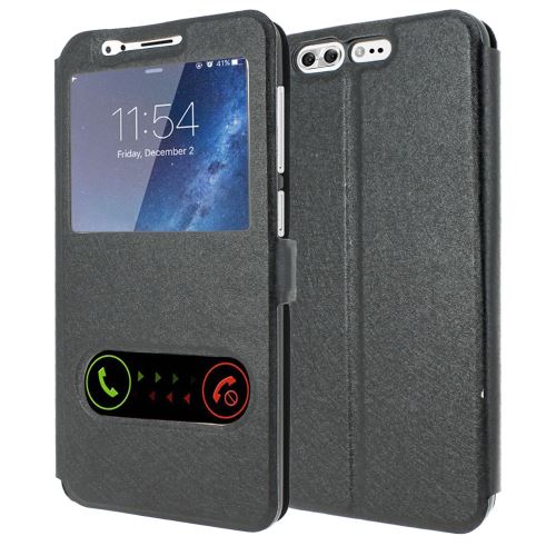 Housse Asus Zenfone 4 Pro ZS551KL Housse Coque de protection S-View Folio Flip Cover [ADVANSIA] (Windows View) Flip Cover [Noir]