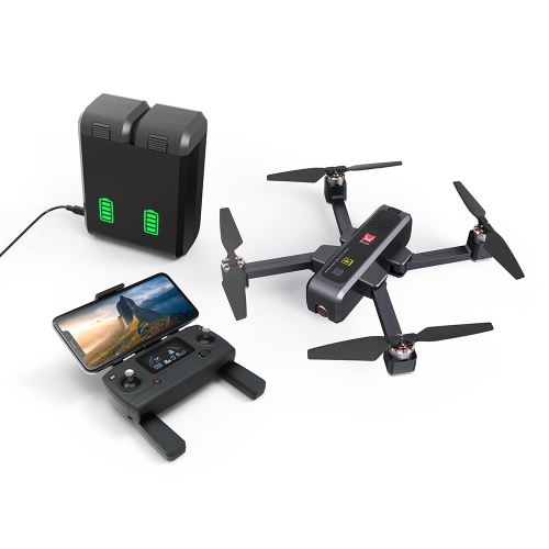 5G WIFI HD Caméra Ultrasonique GPS Pliable Brushless RC Drone Quadcopte Version double puissance noire