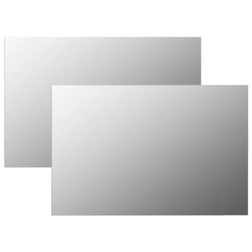 vidaXL Miroirs muraux 2 pcs 60x40 cm Rectangulaire Verre