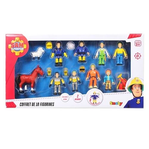 Coffret Smoby 10 Figurines Sam Le Pompier Accessoires circuits et vehicules Achat prix fnac