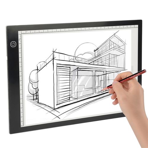 Tablette Lumineuse Portable LED OOBEST® Luminosité Réglable pour A4 Planche,Câble USB