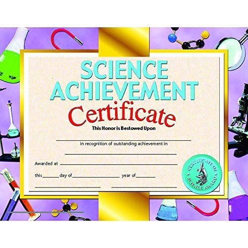 Science Achievement Certificate (Set of 30)