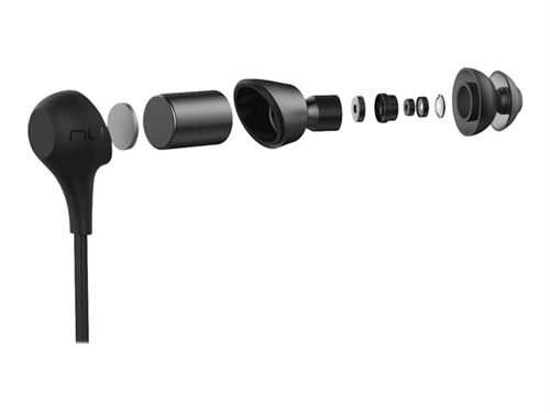NuForce BE2 - In-ear hoofdtelefoons met micro - inwendig - Bluetooth - draadloos - zwart