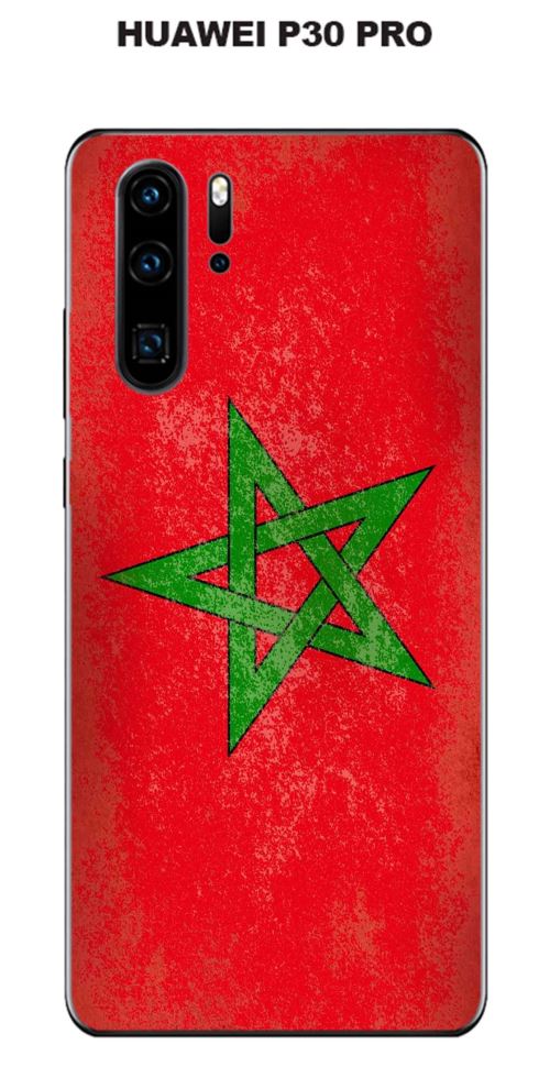 Coque Drapeau Maroc vintage pour Huawei P30 PRO