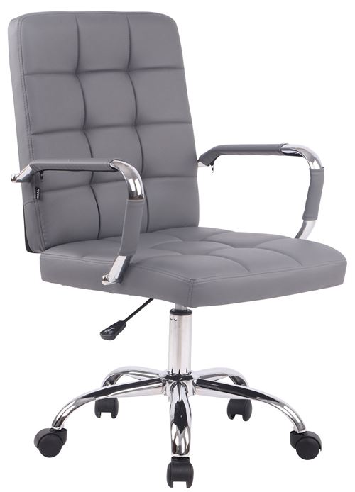 Chaise de bureau Deli Pro similicuir , Gris