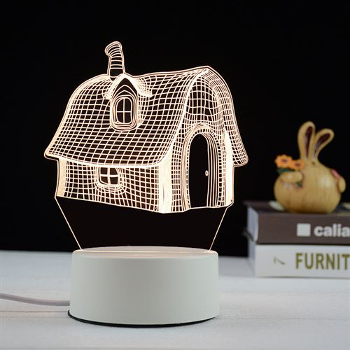 Veilleuse LED 3D Maison de dessin animé DY-70