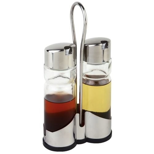 Ensemble huilier ou vinaigrier avec support 215(h)mm - APS - - Acier inoxydable 115x54x215mm