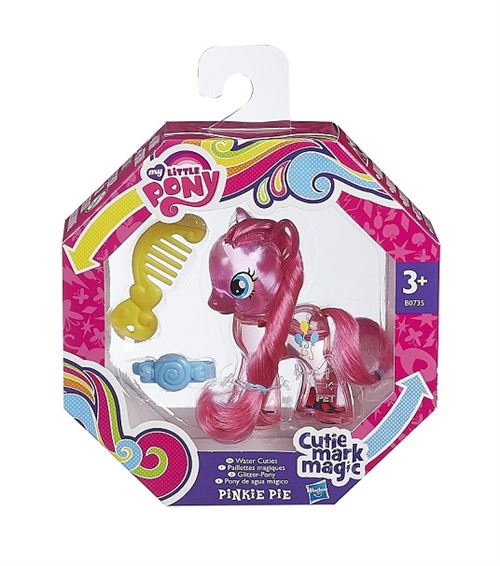 My little pony poney rose pinkie pie paillettes magiques - petit poney cheveux long - cutie mark magic