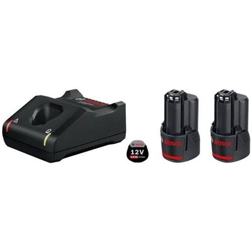 Bosch Pack De 2 Batteries Gba 12V 2.0Ah et Un Chargeur Gal 12V-40 En Boite Carton - 1600A019R8