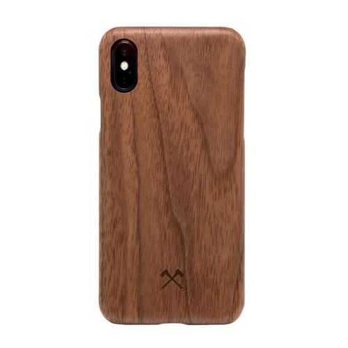 Woodcessories EcoCase Slim - Achterzijde behuizing voor mobiele telefoon - FSC-hout, aramide kern - walnoot - voor Apple iPhone X, XS