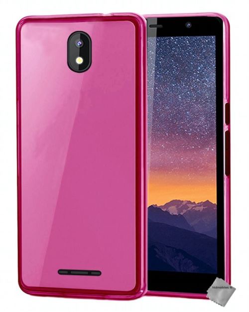 Housse etui coque pochette silicone gel fine pour Altice S32 avec film ecran - ROSE
